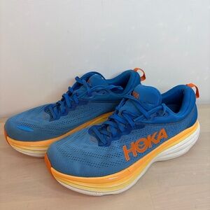Hoka One One Men's Blue and Orange Athletic Shoes